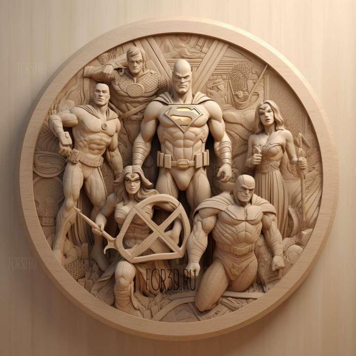 Justice League 2 stl model for CNC